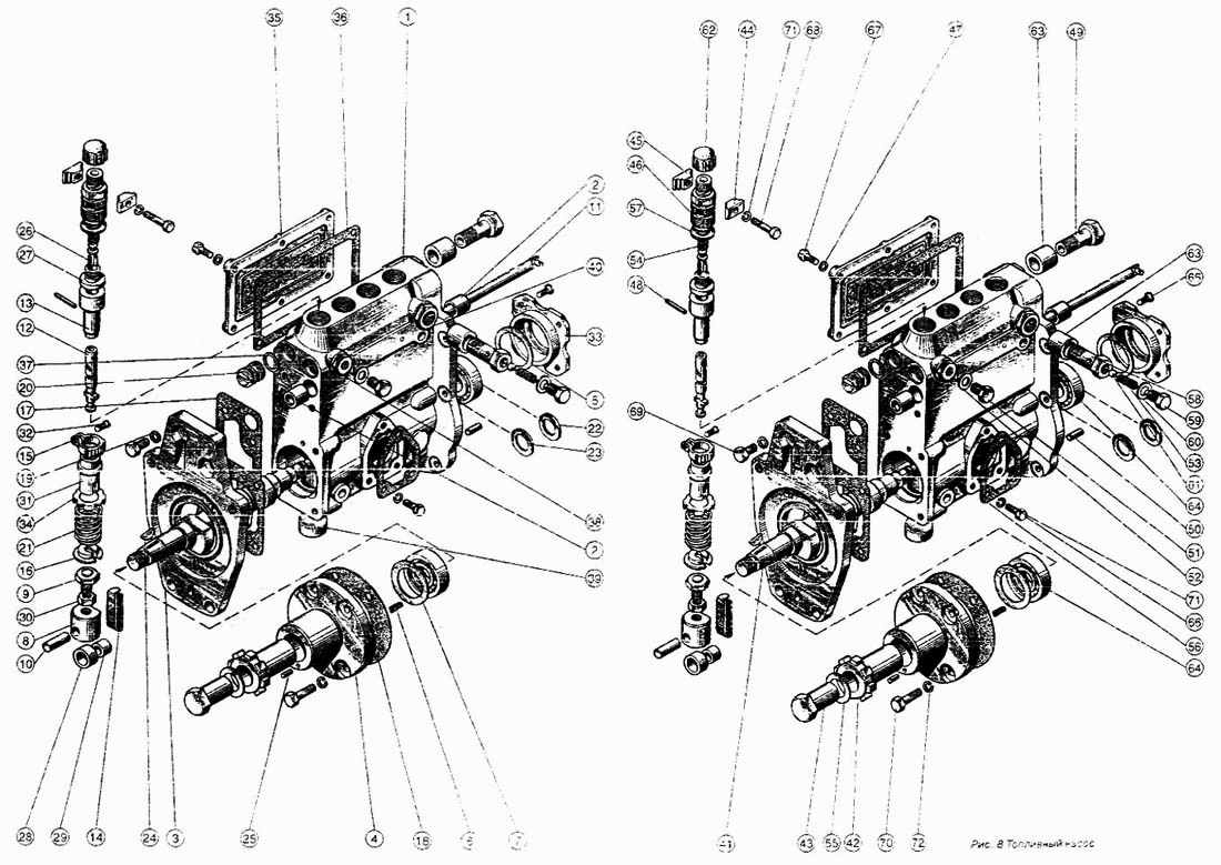 Топливный насос юмз 6 схема