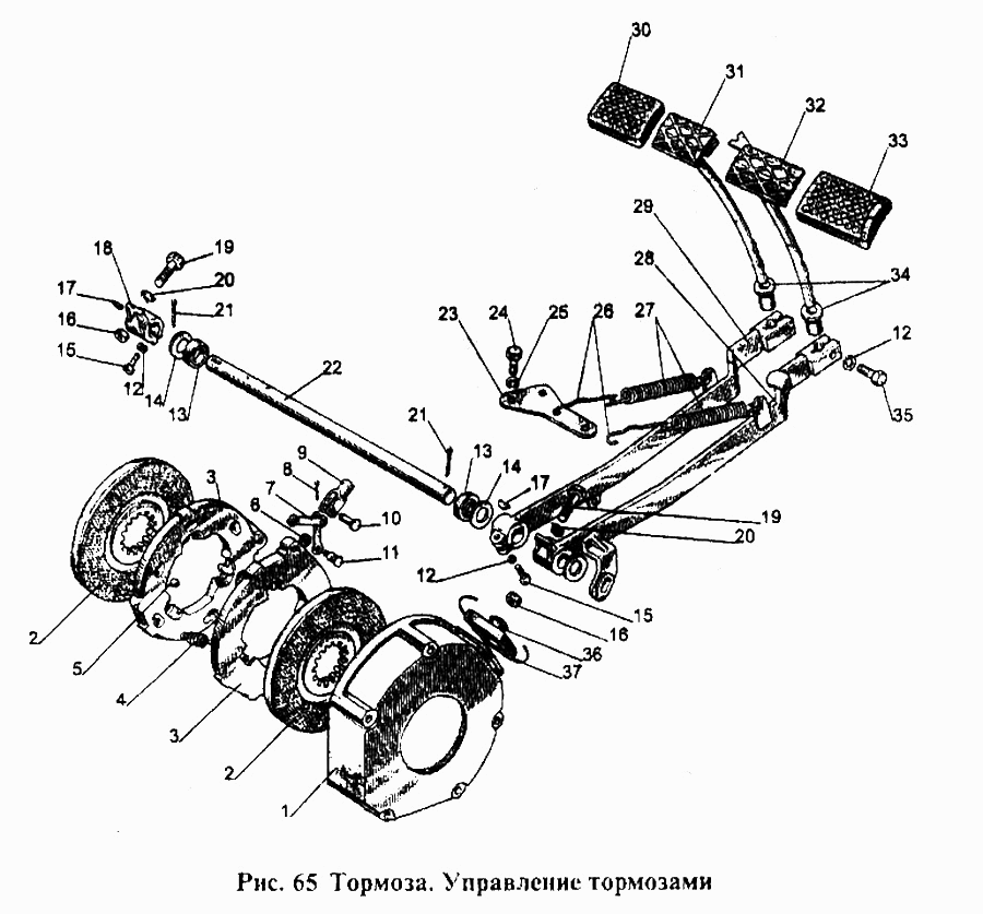 Тормоза мтз 80 схема