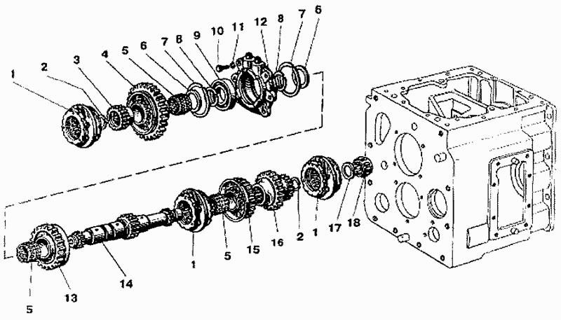 Коробка передач мтз 82 схема сборки