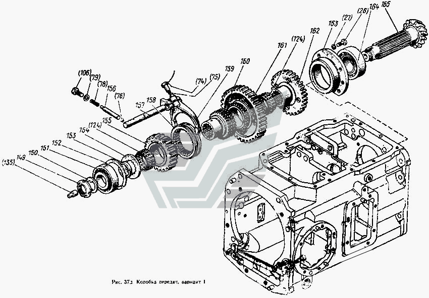 Схема коробка передач на мтз 1221 схема
