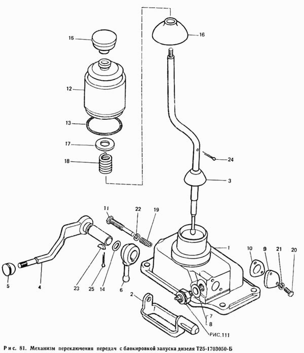 Кпп на т 25 схема переключения передач