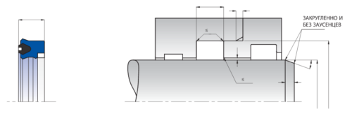 чертеж Уплотнение штока для тяжелых режимов эксплуатации K31 Kastas