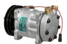 Компрессор кондиционера поршневой 7H15, A2,12V вертикальные выходы (O-ring) 1"-14UNS/1"-14UNS (MANITOU, NEW HOLLAND, CASE) (аналог SD-серии: 52500989/236716\ST7574Z2/71379601)